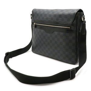 Daniel MM Damier Graphite Leather Black Crossbody Bag